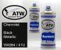 Preview: Chevrolet, Black Metallic, WA984 / 41U: 400ml Sprühdose + 400ml Klarlack - Set, von ATW Autoteile West.